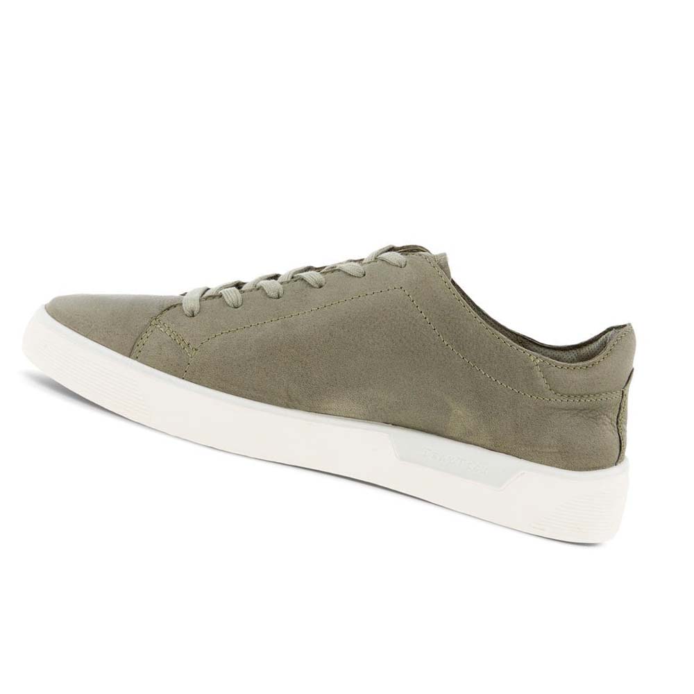 Men's Ecco Street Tray Retro 2.0 Sneakers Olive | Canada 665BEX